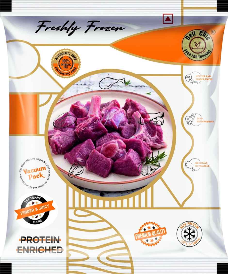 Deli Chic Mutton Curry Cut Freshly Frozen)