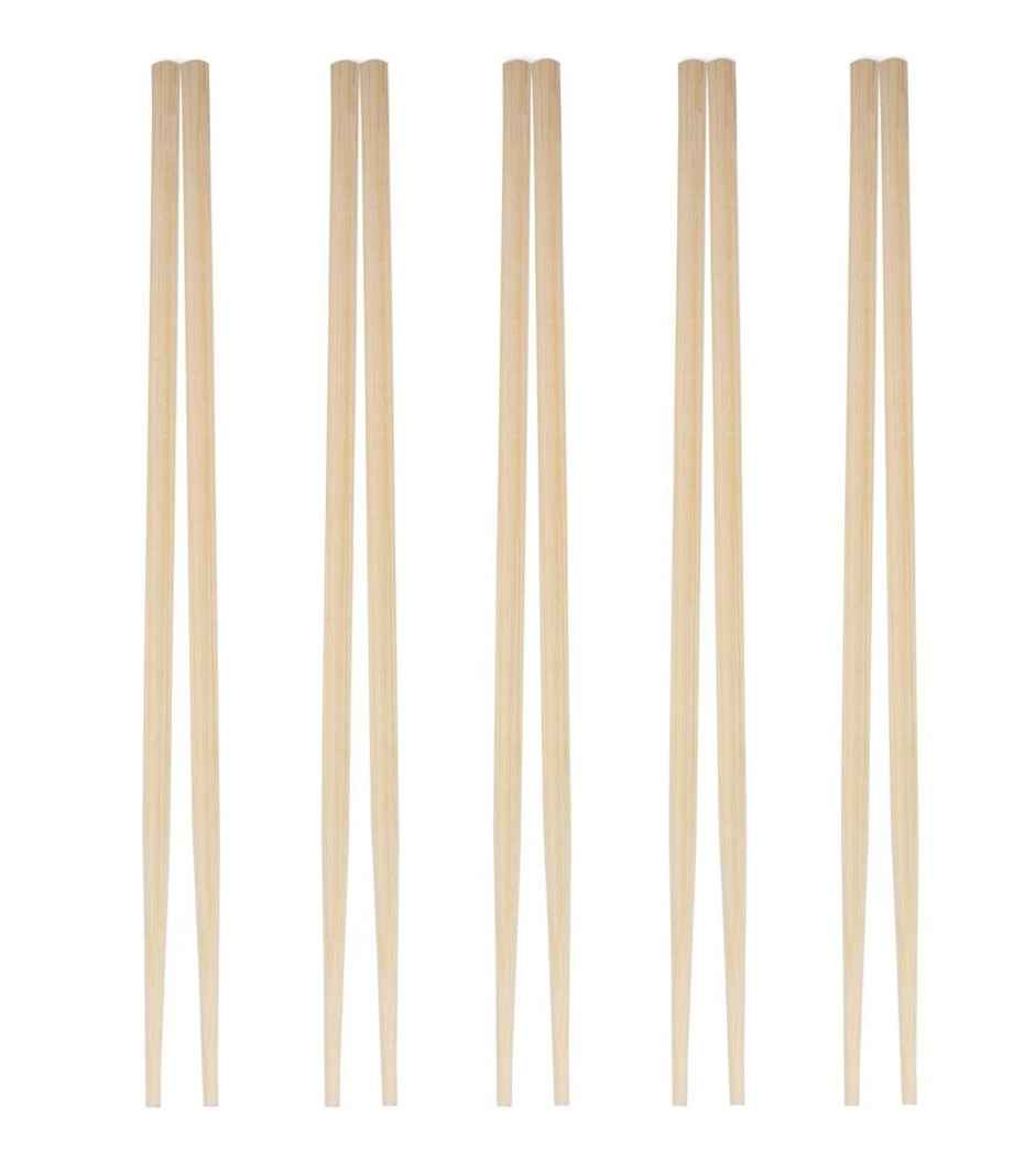 Fackelmann Bamboo Chopsticks | 22.5 Cm | Bag Of 10 Chopsticks | Reusable Easily Washable & Hygienic