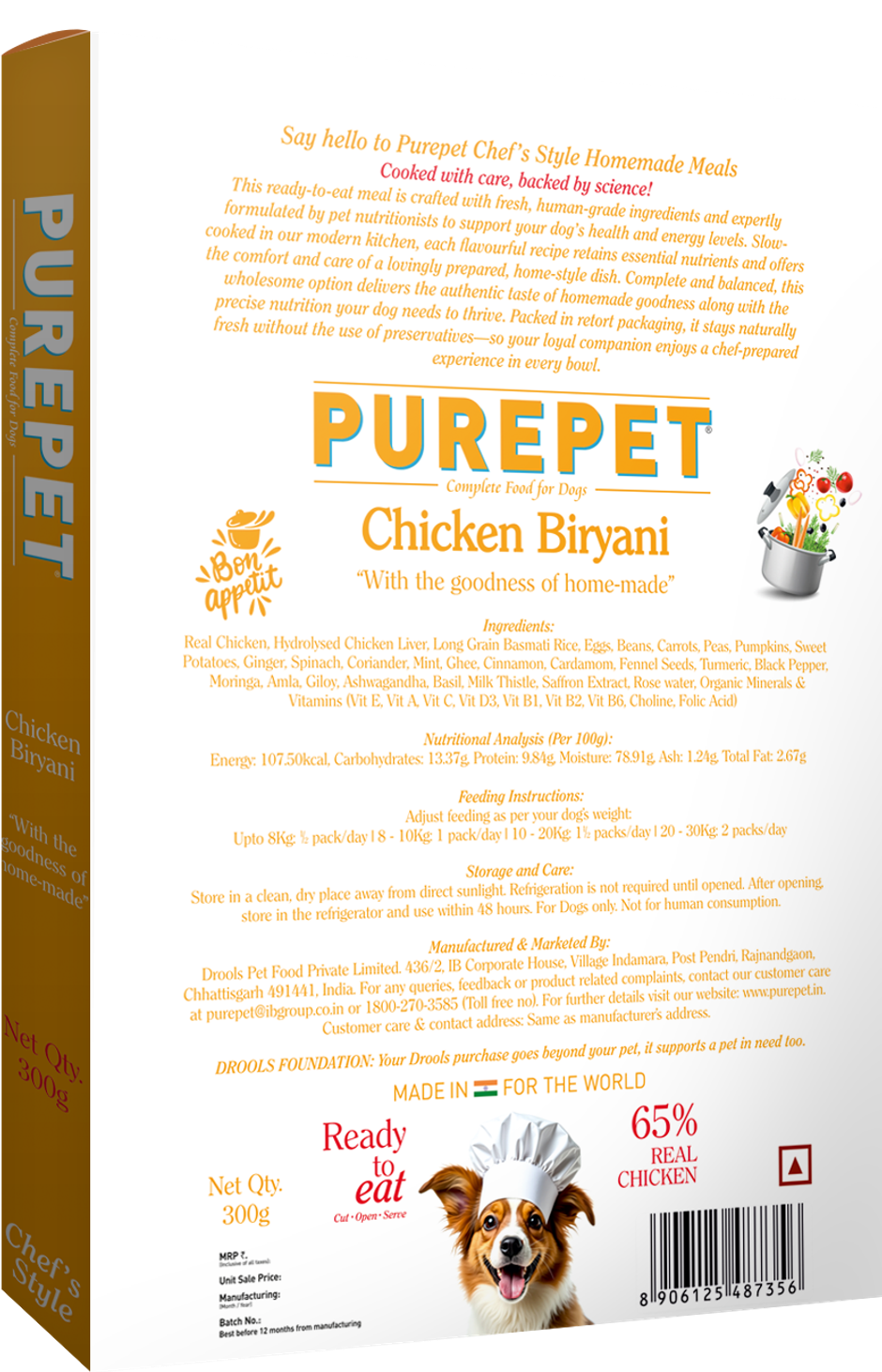 Purepet Chicken Biryani Fresh Dog Food (Adults & Puppies)