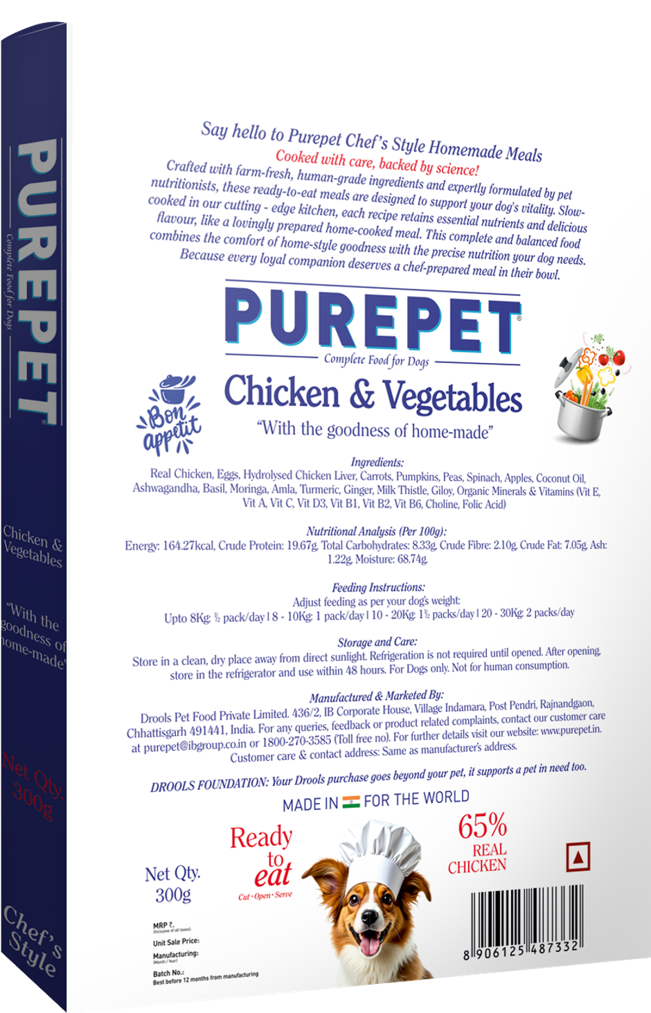 Purepet Chicken & Veg Fresh Dog Food (Adults & Puppies)