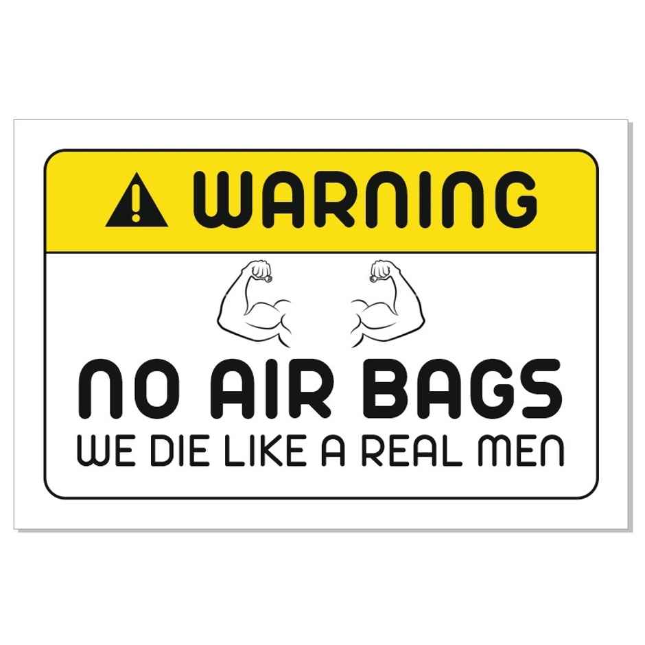 Samsidhi Auto No Air Bags Car Sticker