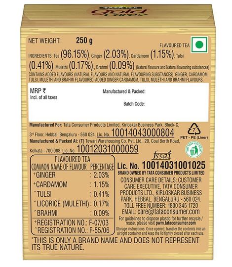 Tata Tea Gold Care Cardamom and Ginger Tea