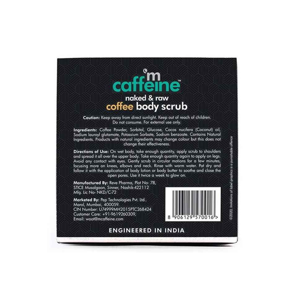 mCaffeine Exfoliating Coffee Body Scrub for Tan Removal - Vegan