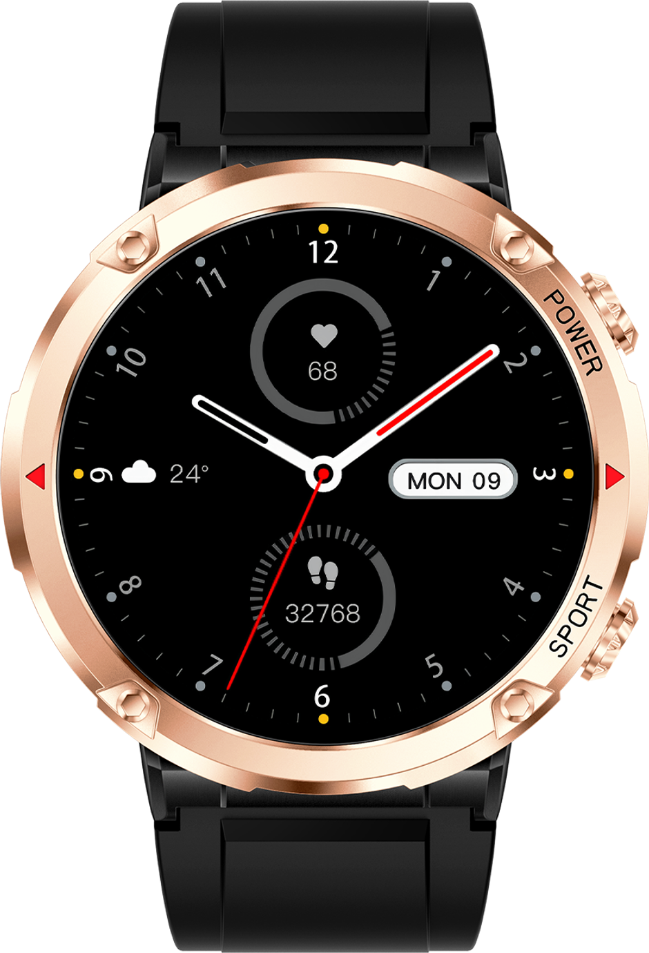 Fire-Boltt Sphere Smartwatch | 1.6" Display | BT Calling - Gold Black