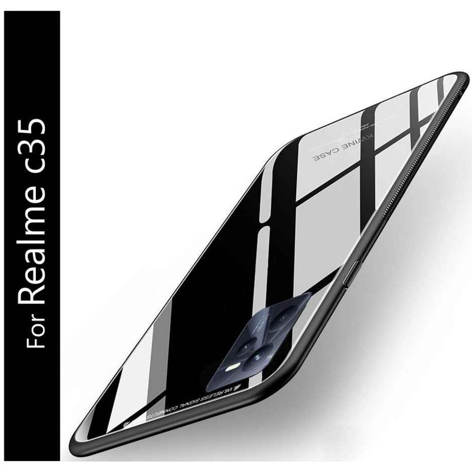 Kwine Case Realme C35 Back Cover - Glass Case