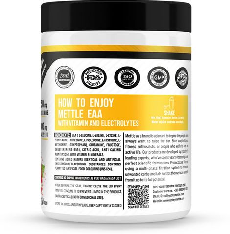 Getmymettle Eaa With Glutamine Vitamins & Electrolytes (Watermelon Wave)