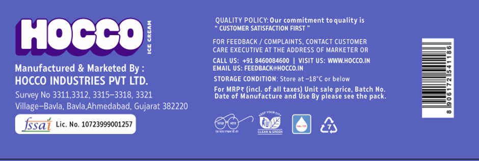 Hocco Ice Creams American Nuts Ice Cream Sandwich