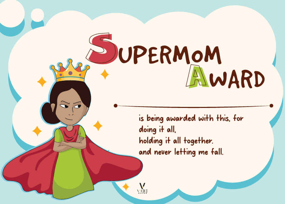 Supermom Award Certificate | Vibebling