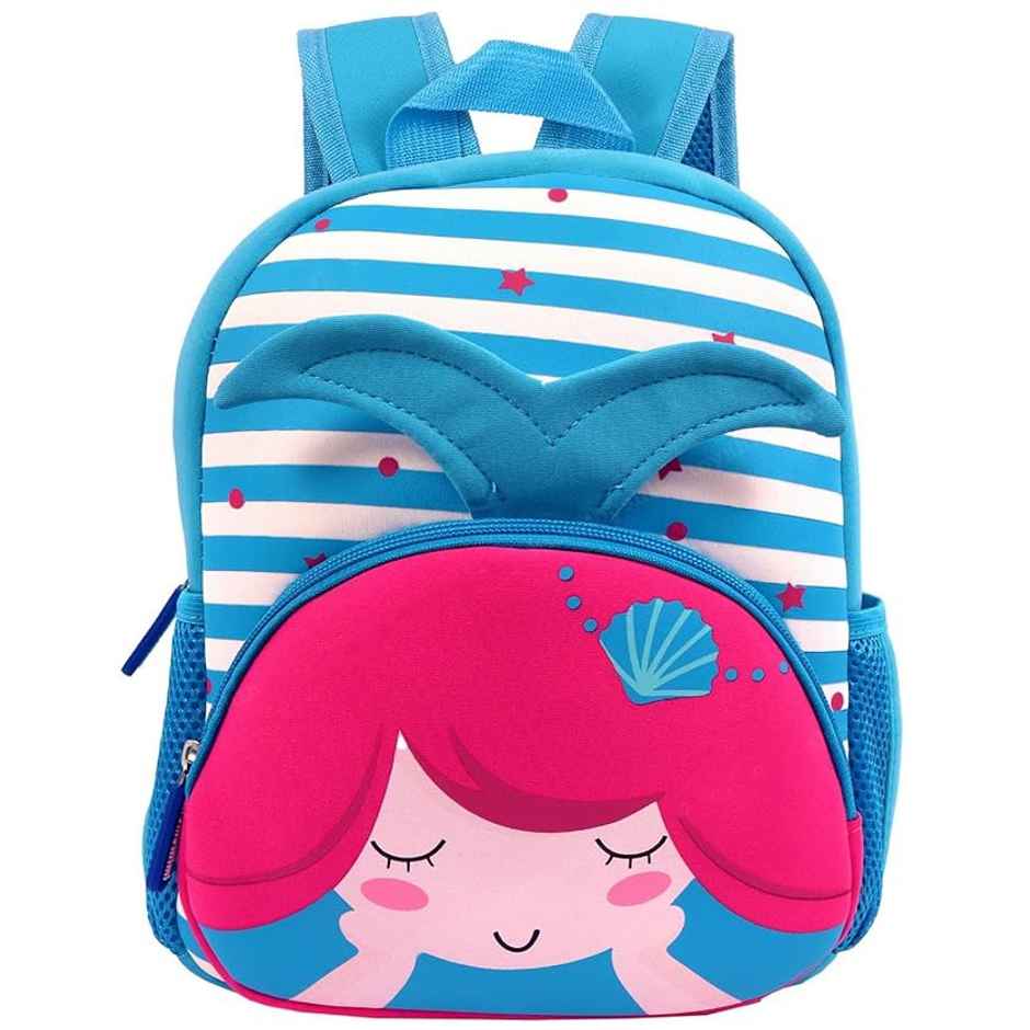 Toyshine 12" Cute Myramid Face Backpack for Kids | Mini Size - Blue
