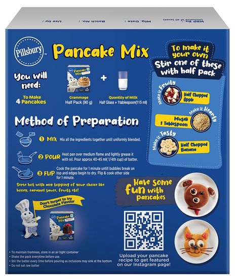 Pillsbury Butterscotch Flavour Pancake Mix | 2-Minute Pancake Mix For Kids