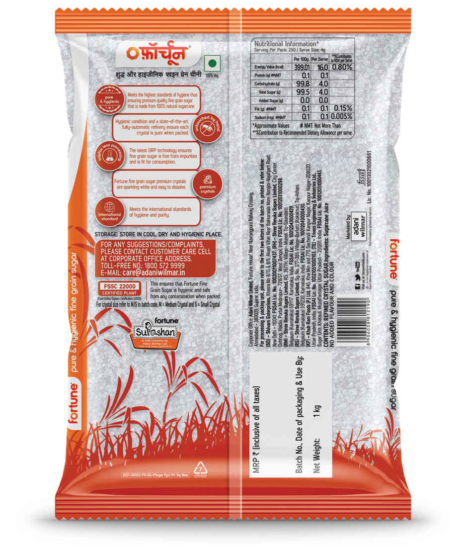 Fortune Pure & Hygienic Fine Grain Sugar