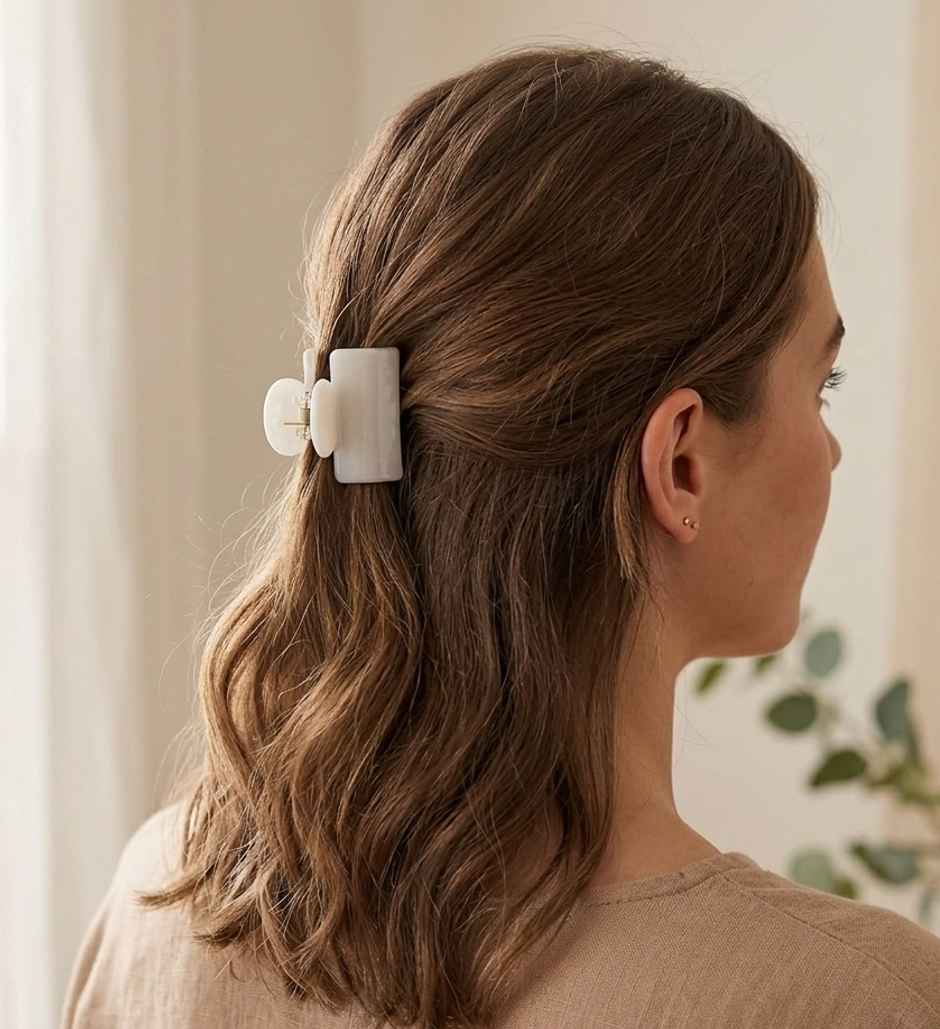 Small Claw Clip Rectangular for Girls and Women - Multicolor