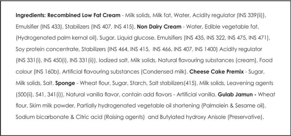 Zep Cake Gulab Jamun Rabri Mousse