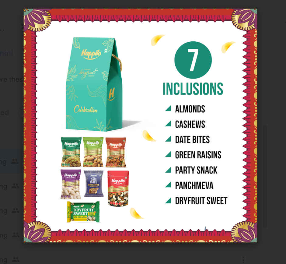 Happilo Celebration Premium Gift Box | Dry Fruit Robbin Potli