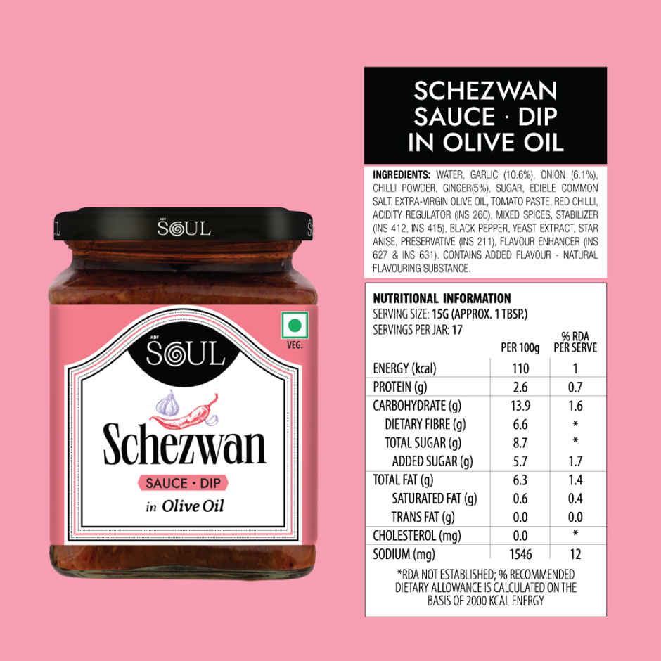 ADF Soul Schezwan Sauce, Dip In Olive Oil