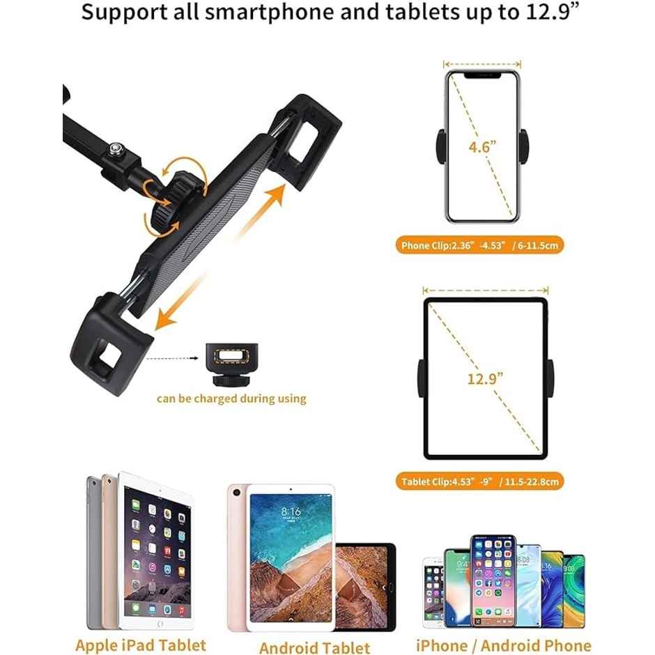 Sounce Lightweight Phone Holder Stand,Compatible Upto 4-7 InchesBlack