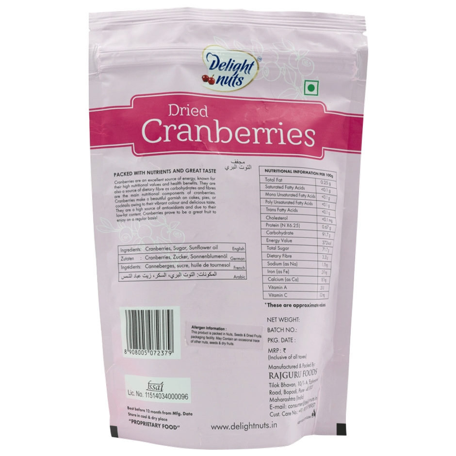 Delight Nuts Dried Cranberries
