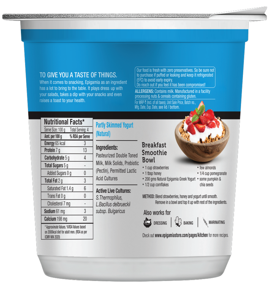 Epigamia Greek Yogurt- Natural Combo