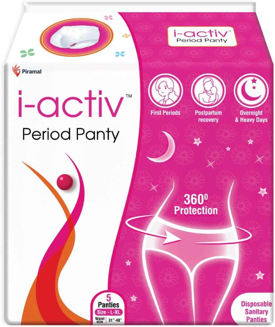 I-Activ Period Panty, Disposable Panties Size - 31" To 48"