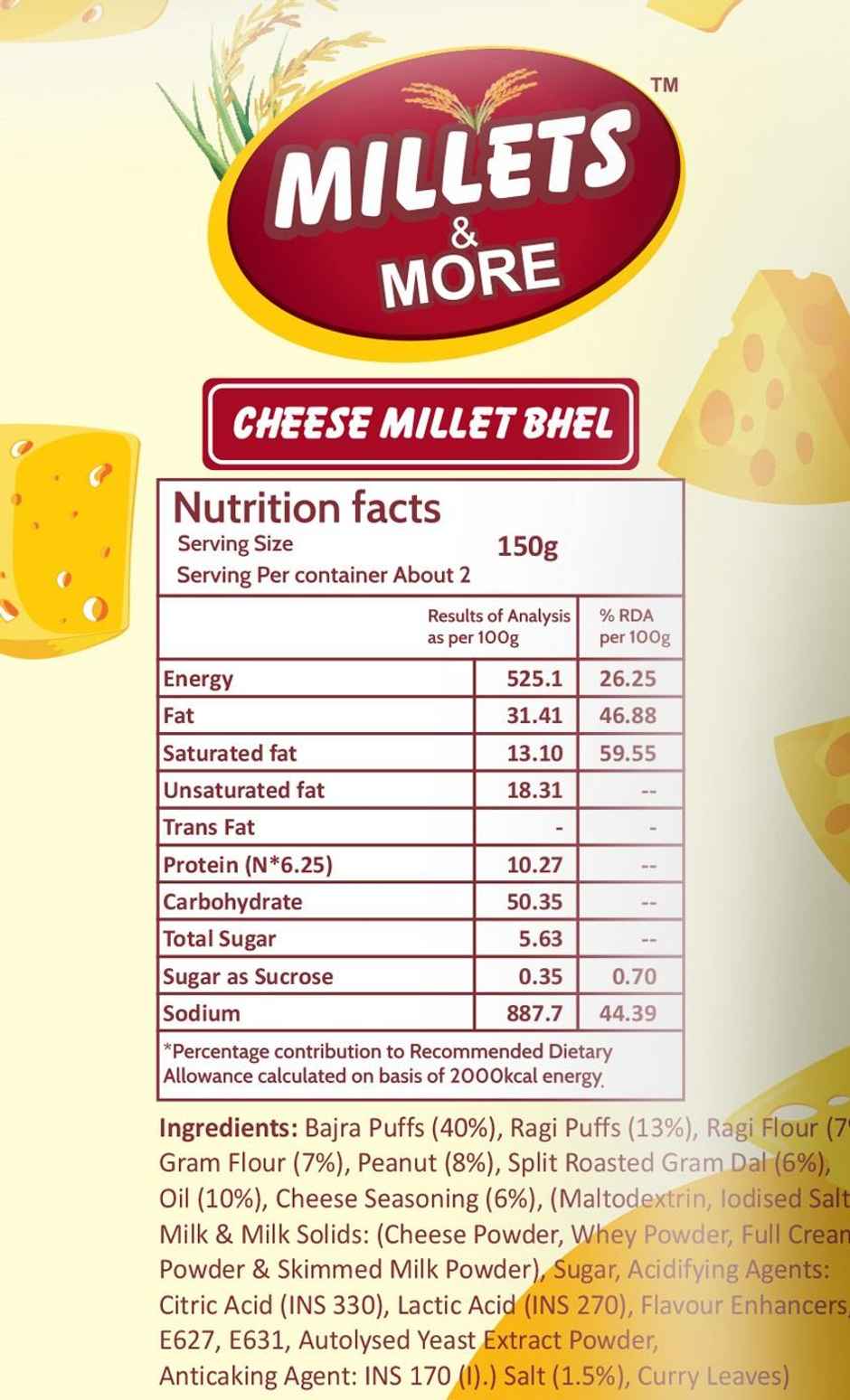 MILLETS & MORE Cheese Millet Bhel