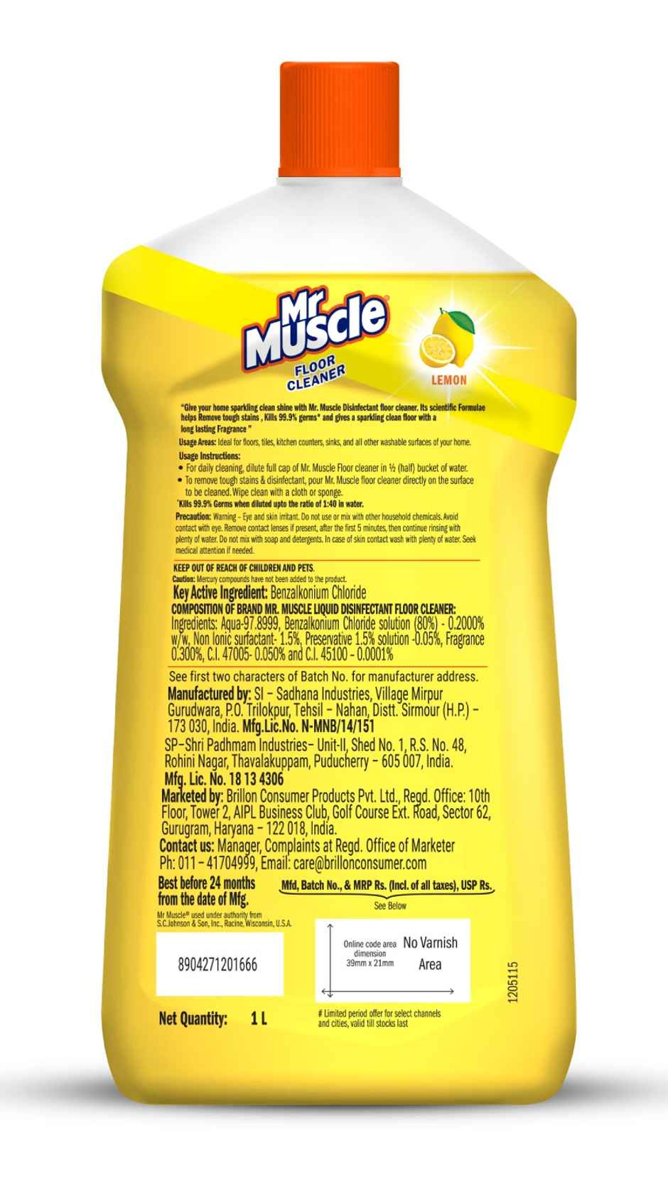 Mr. Muscle Citrus Floor Cleaner