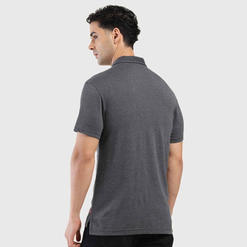 Levi's Men's Poly Cotton Polo T-shirt | Charcoal Grey - S