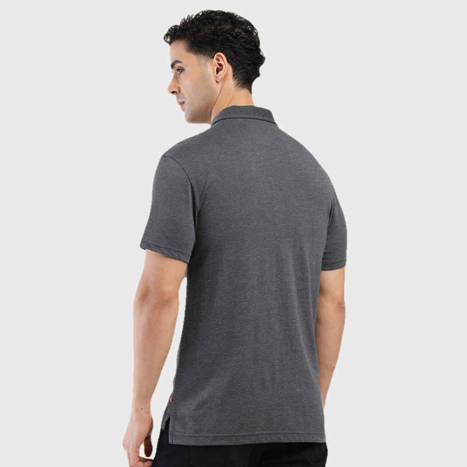 Levi's Men's Poly Cotton Polo T-shirt | Charcoal Grey - M