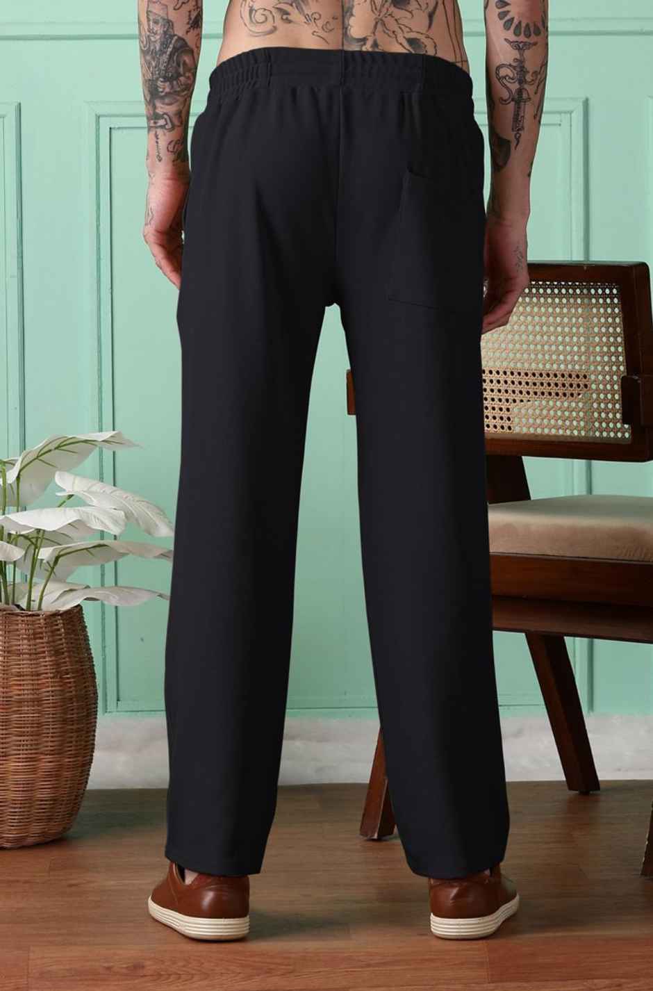 GCYX Men's Track Pant | 60% Cotton 40% Polyester Comfortable Wear | Black - M