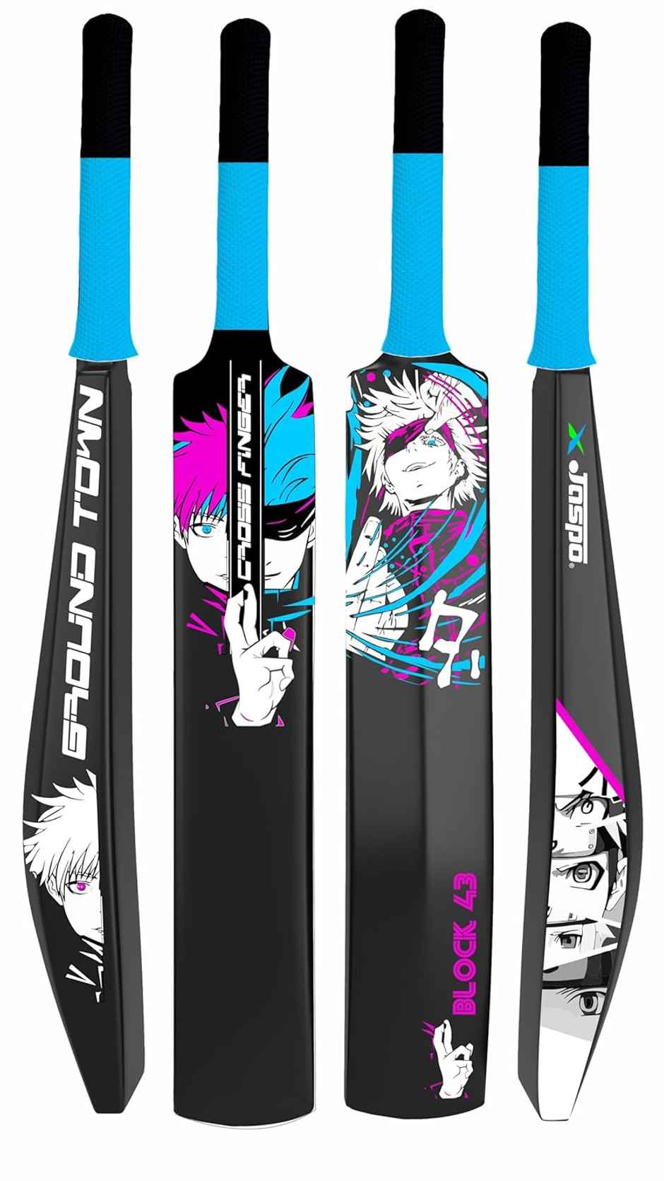 Jaspo Anime Bat Premium Tennis Plastic Cricket Full Size Bat (34 x 4.5 Inch) - Bat Only, Anime