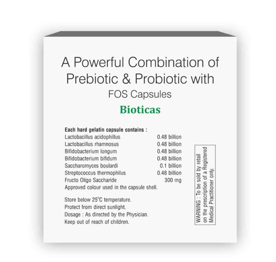 Bioticas Prebiotic and Probiotic Capsule