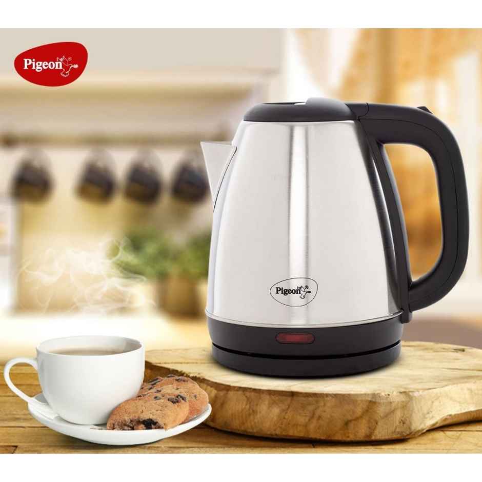 Pigeon by Stovekraft Amaze Plus Electric Kettle (14289) with Stainless Steel Body, 1.5 litre - Silver