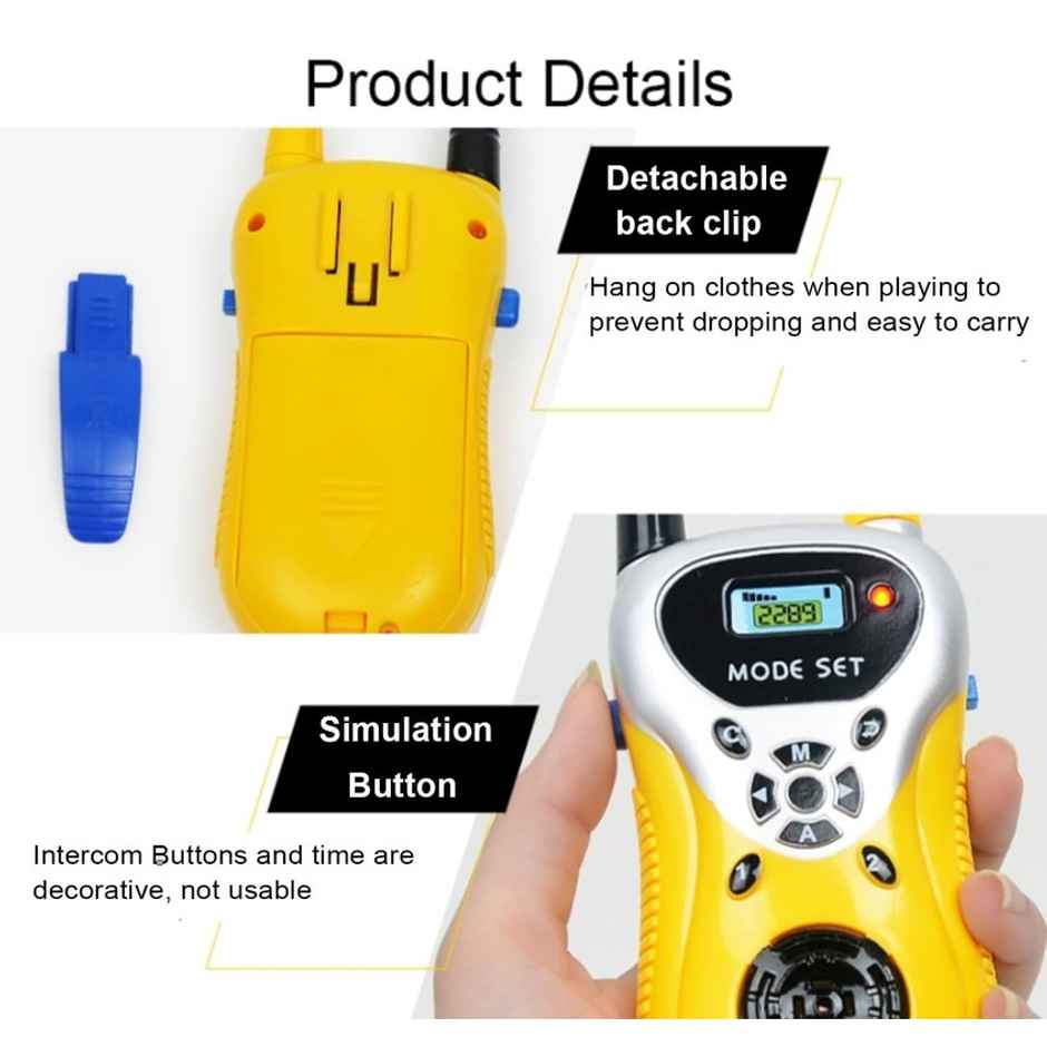 Fablue Walkie Talkie Toys for Kids - 2 Way Radio Role Play Toy with Range Upto 20 Feet Toy for Kids