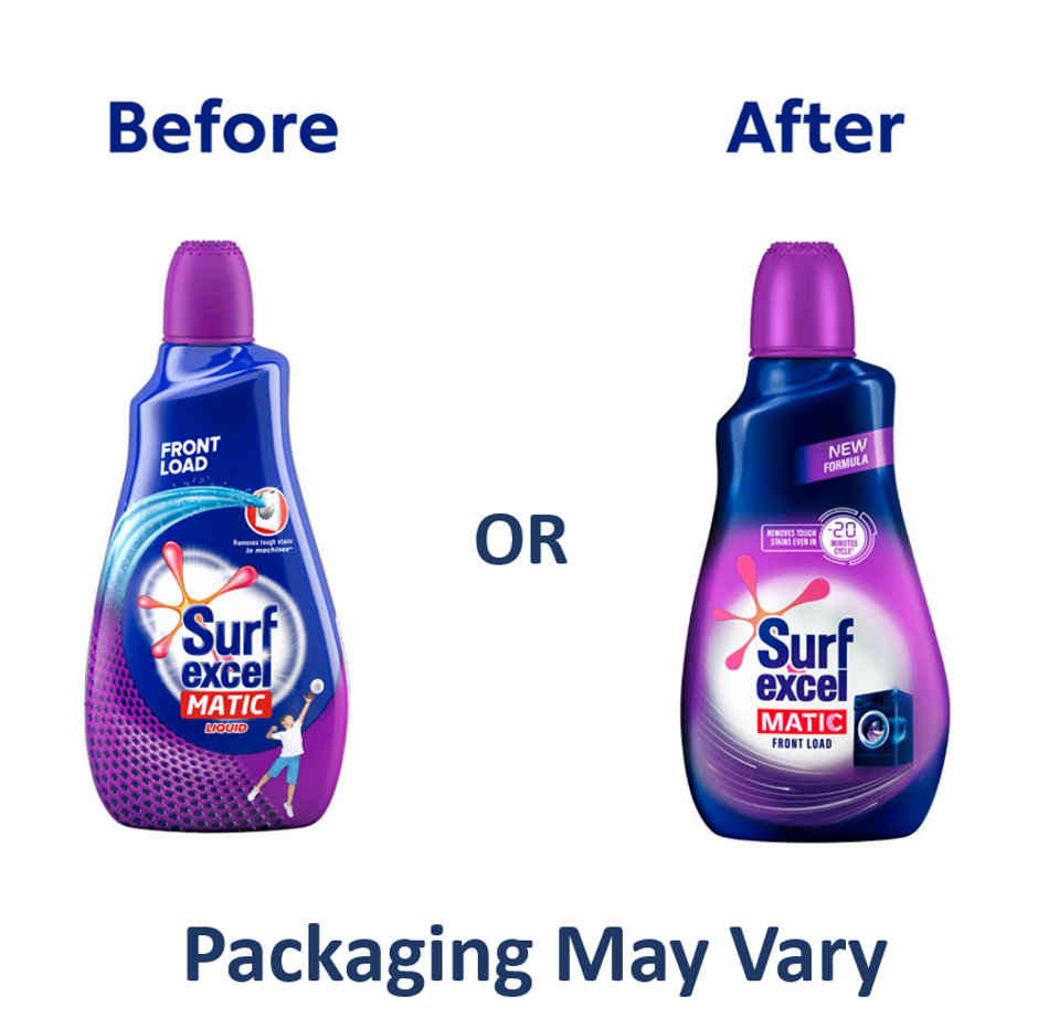 Surf Excel Matic Front Load Detergent Liquid Refill | Tough Dried Stain Removal