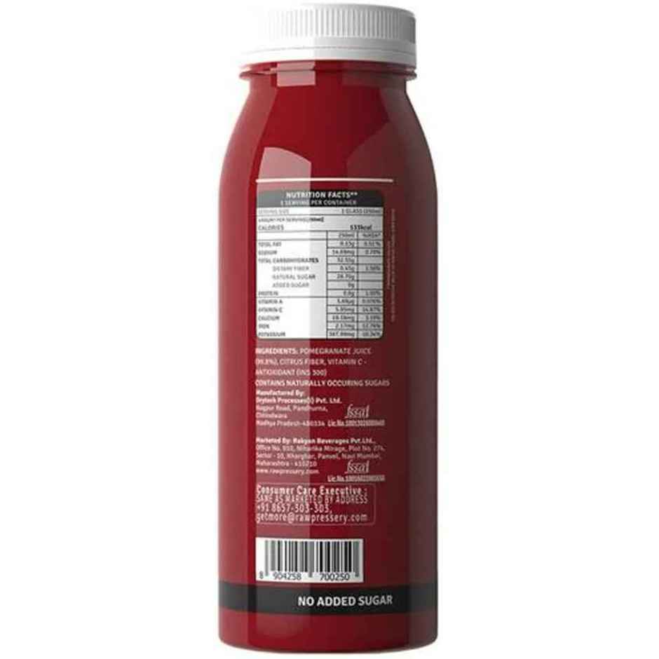 RAW Pressery Pomegranate Juice | Fruit Juice | No Added Sugar | Not From Concentrate