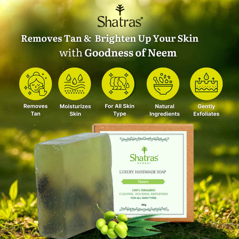 Shatras Ayurvedic Neem Handmade Bath Soap