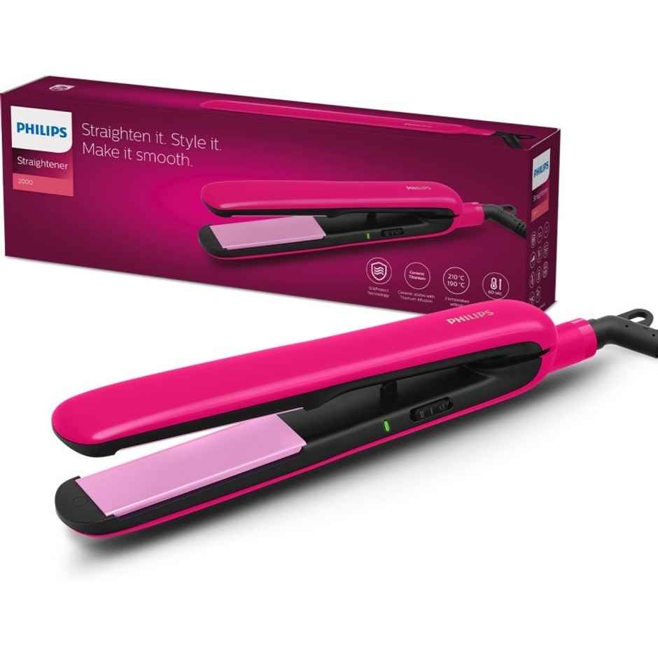 Philips India's No.1 Hair Styling Brand Hair Straightener | BHS332/00 | Pink