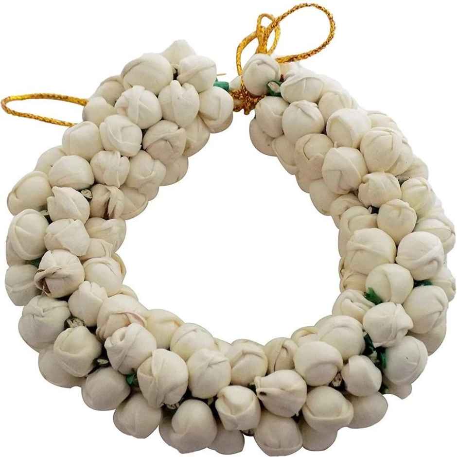 Jasmine Mogra Artificial Flower Gajra | Traditional Hair Accessory | White | Gullak