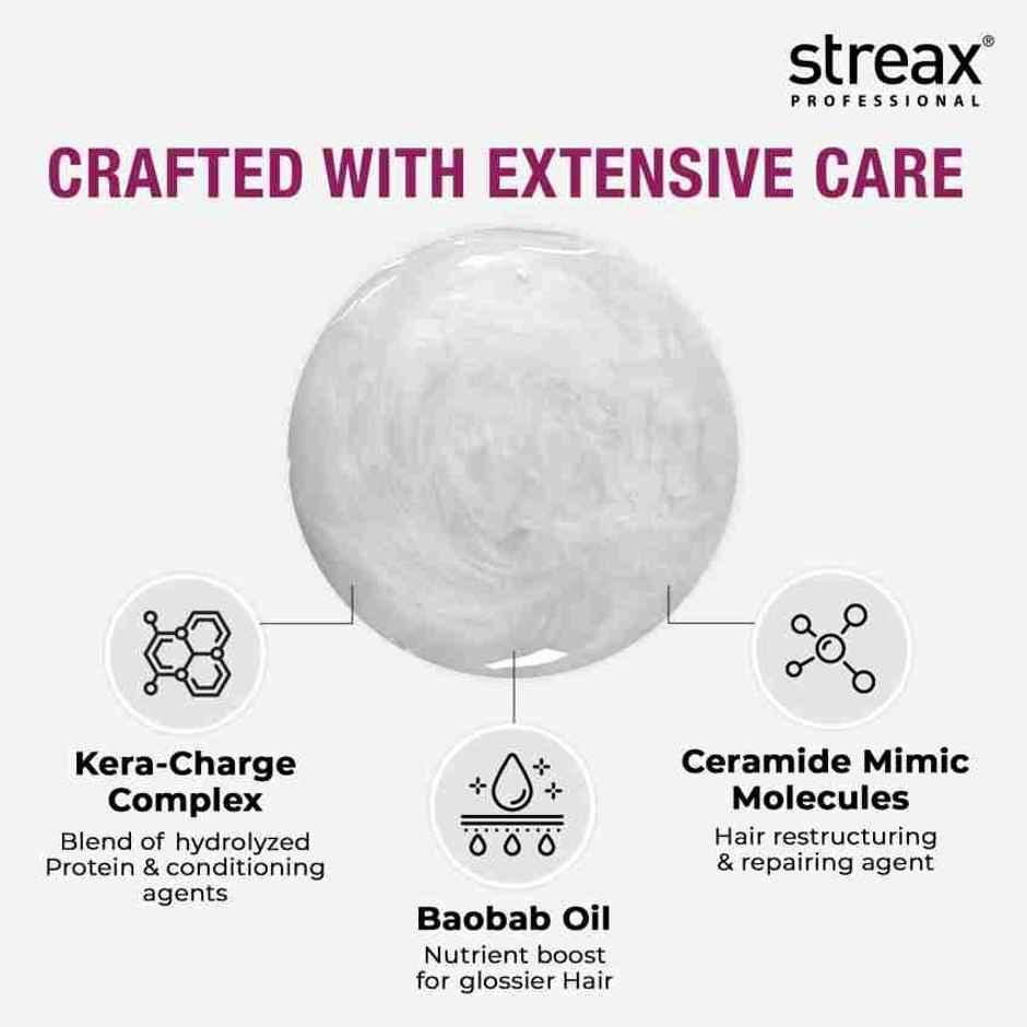 Streax Professional Canvoline Shampoo For Straightened Hair, With Kera-Charge & Baobab Oil