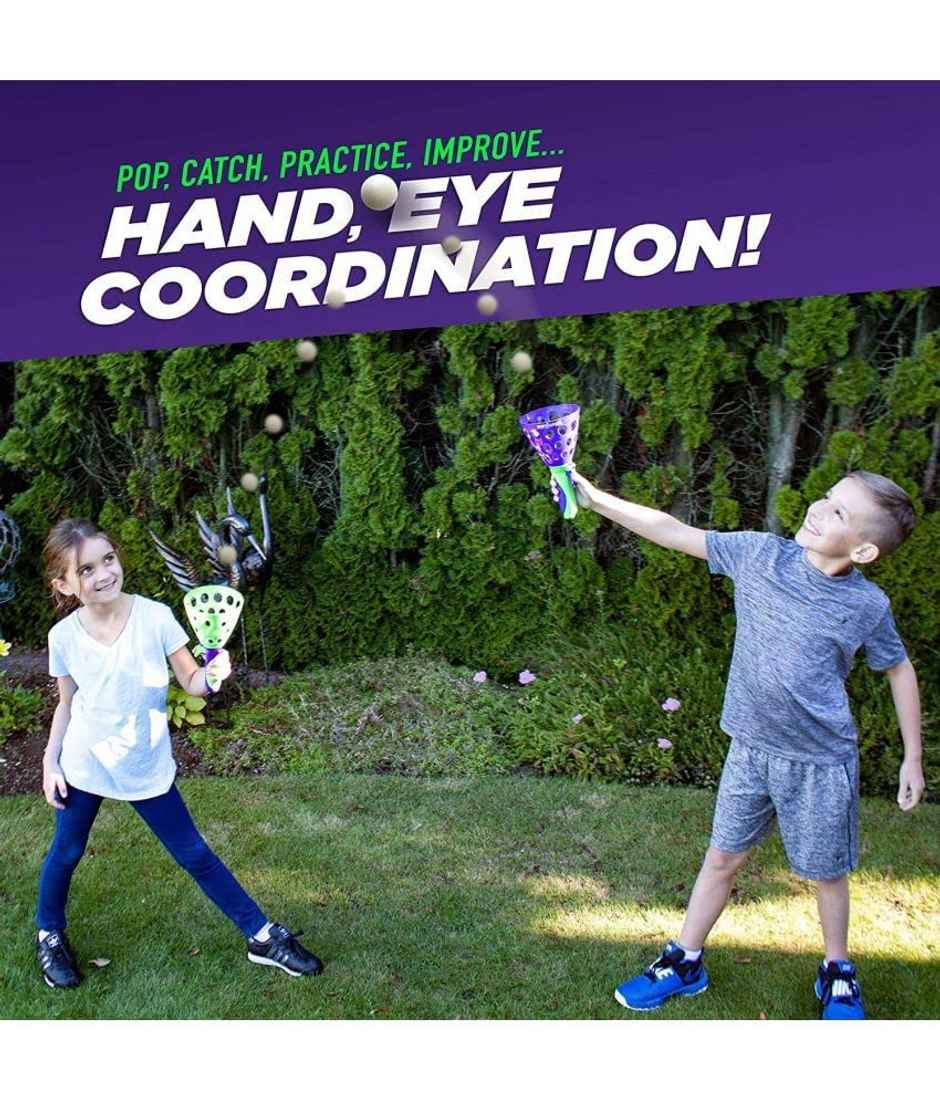 Storio Click and Catch Ball Game | Outdoor Twin Launcher Catch Toy