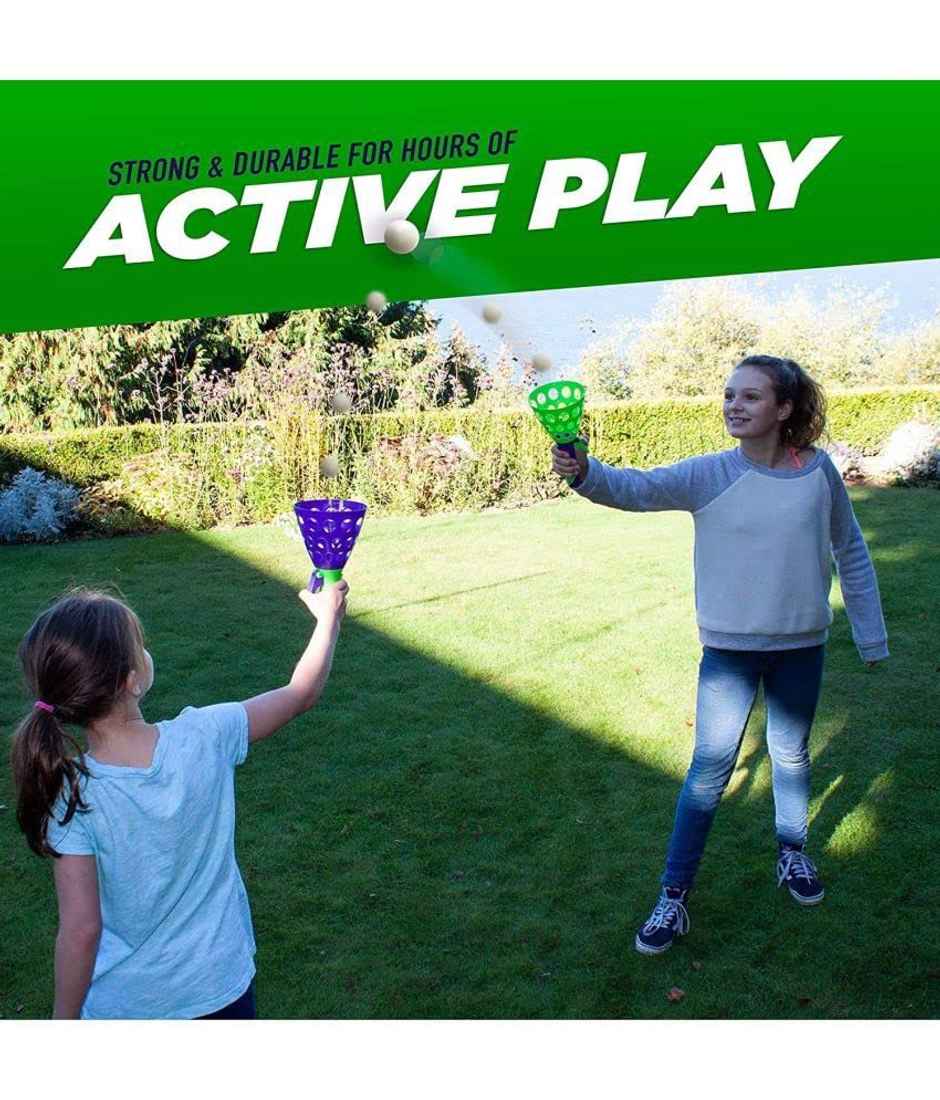 Storio Click and Catch Ball Game | Outdoor Twin Launcher Catch Toy