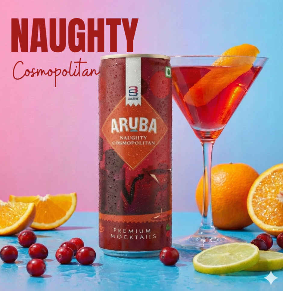 Aruba- Naughty Cosmopolitan  | Refreshing  Mocktail by 3 Sisters
