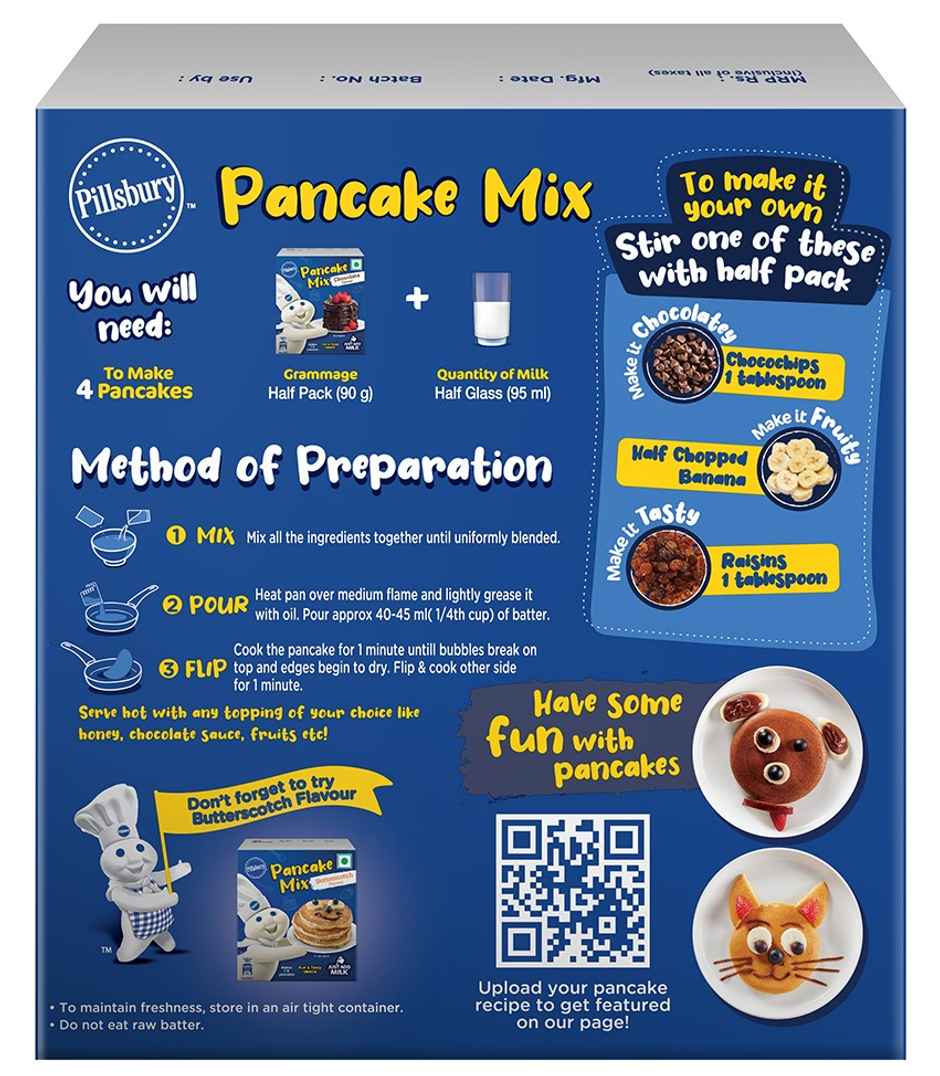 Pillsbury Chocolate Flavour Pancake Mix 2-Minute Pancake Mix For Kids