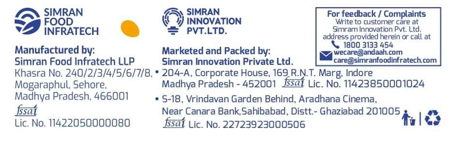 Andaah Brown Eggs + Vita D