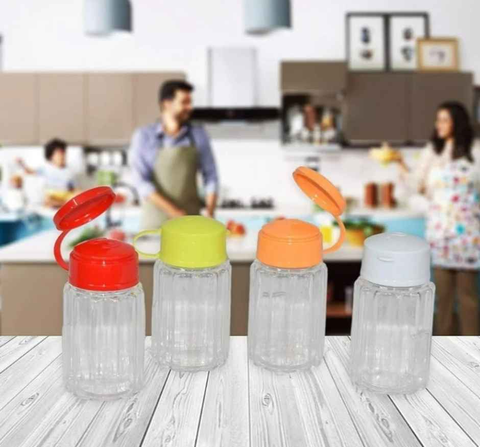 Nayasa Peppy Salt and Pepper Set | Bpa Free Plastic Salt and Pepper Shakers | Red