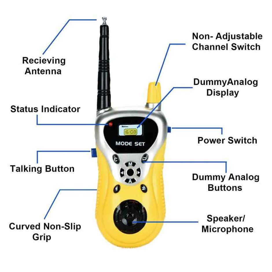 Fablue Walkie Talkie Toys for Kids - 2 Way Radio Role Play Toy with Range Upto 20 Feet Toy for Kids