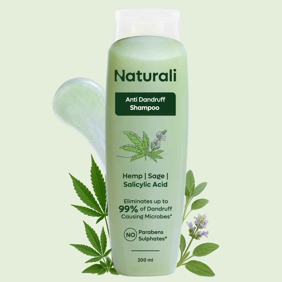 Naturali Anti-Dandruff Shampoo|Hemp, Sage & Salicylic Acid|For Men & Women|Sulphate free