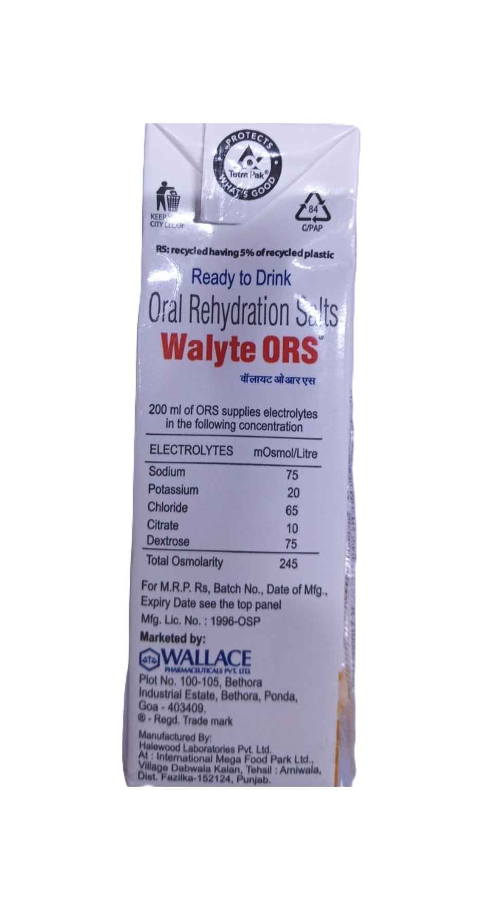 Walyte ORS Mango flavour Liquid