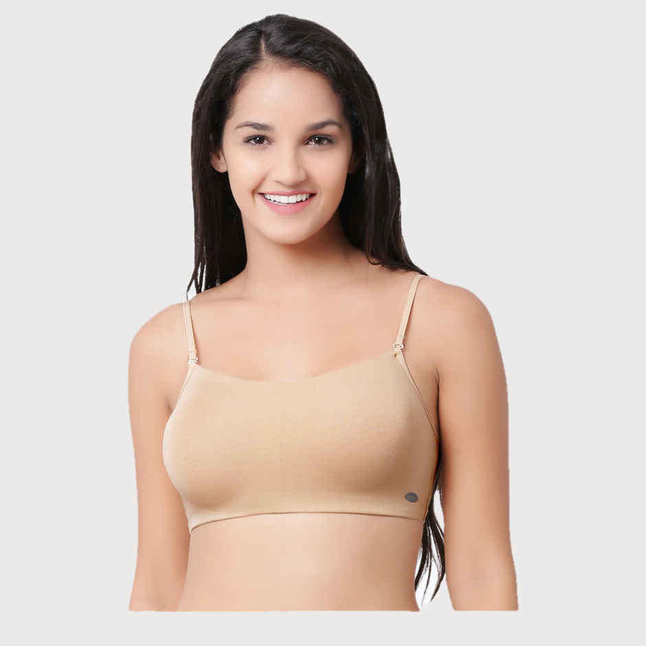 Enamor Women's A022 Full Coverage Comfort Cami Cotton Bra | Non Padded | Wirefree | Skin - M