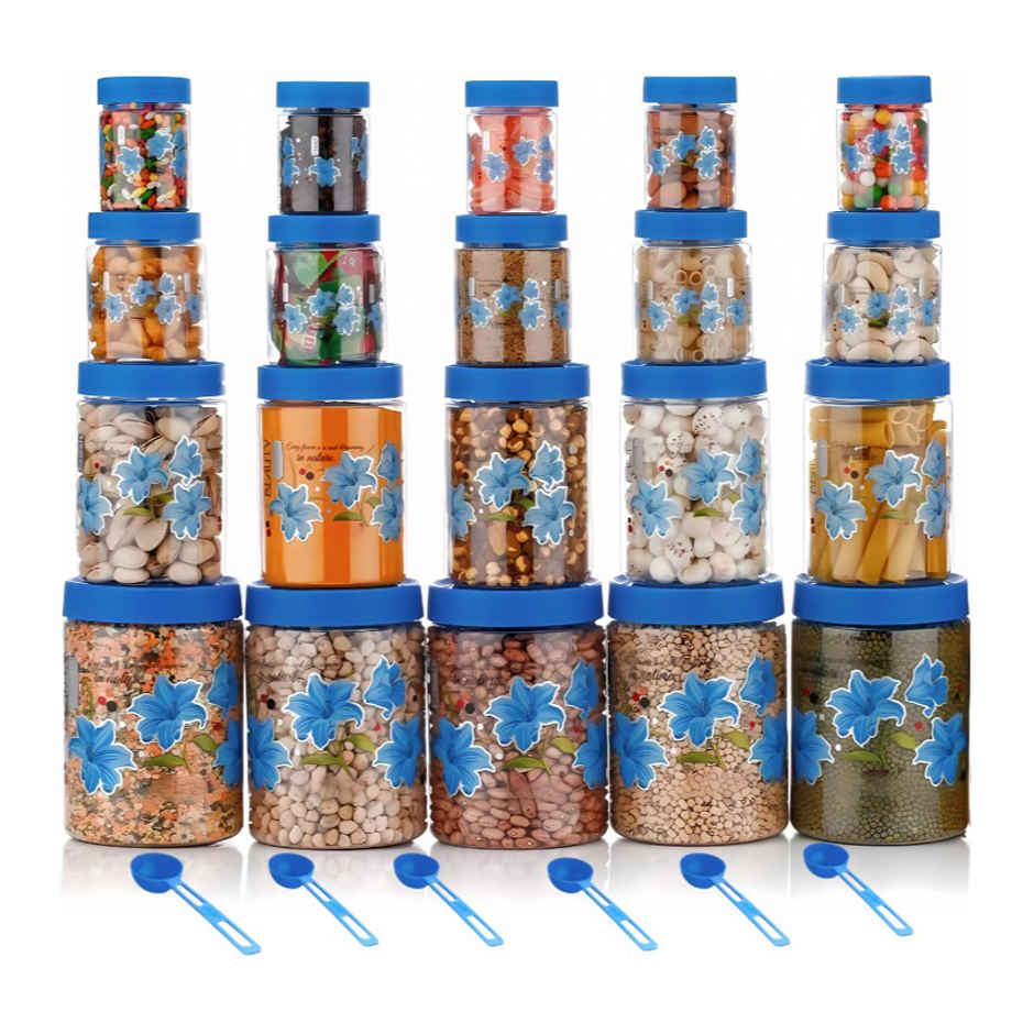 2Mech Flower Print Plastic Grocery Container