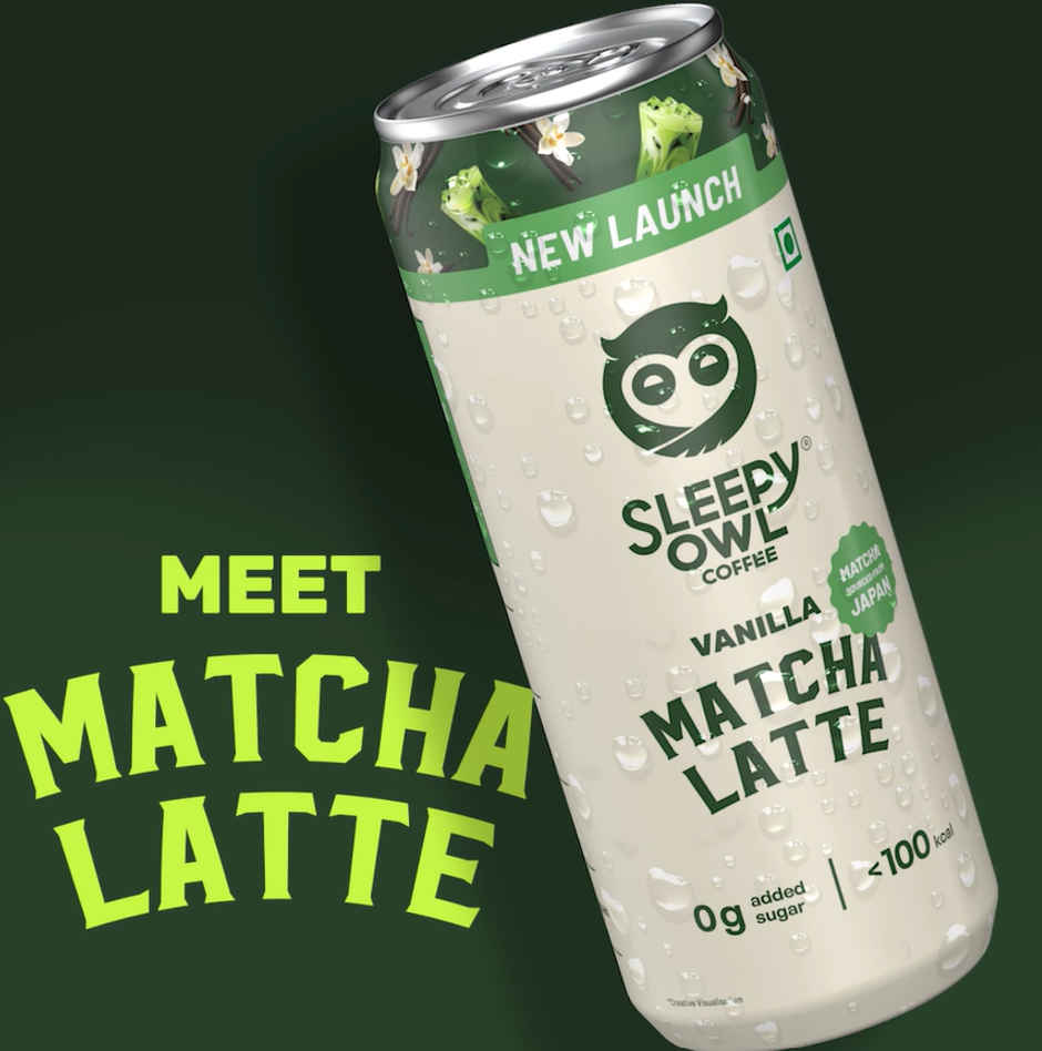 Sleepy Owl Vanilla Matcha Latte Can | Ready to Drink Authentic Japanese Matcha Tea